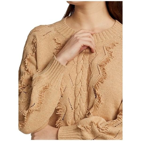 Francis Fringe Cable Knit Sweater