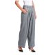 Striped Linen  Silk Pleated Trousers