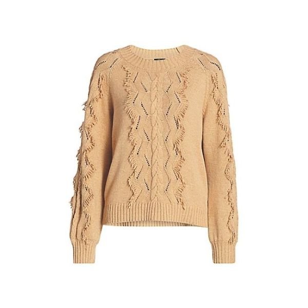 Francis Fringe Cable Knit Sweater