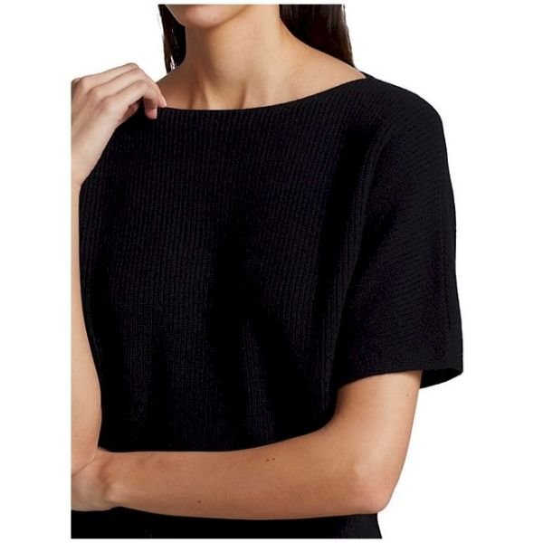 Kimono Sleeve Wool  Cashmere Knit T Shirt