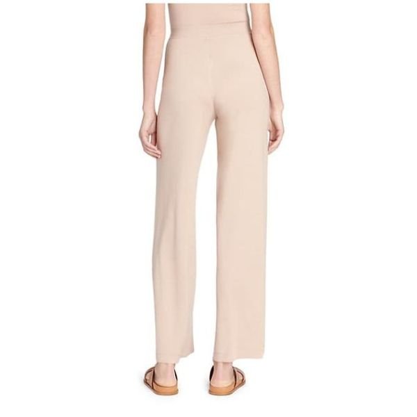 Wide Leg Cashmere Blend Knit Pants