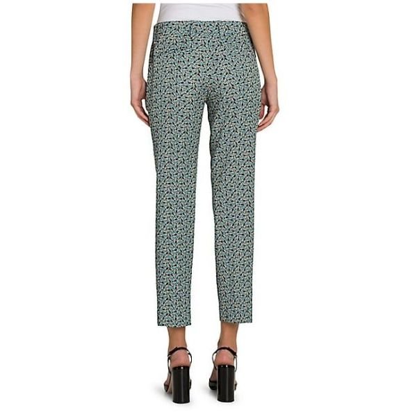 Bee Print Wool Gaberdine Trousers